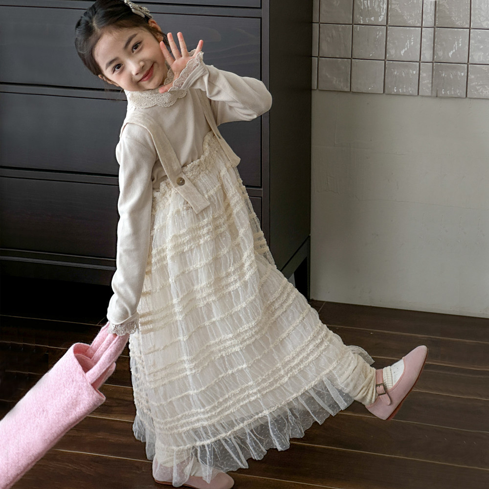 女童套装秋装2025新款儿童连衣裙春秋款雪纺公主裙子背带裙两件套,淘宝优惠券,粉丝福利购,淘宝优惠卷