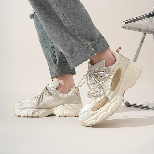 Semir男鞋休闲运动鞋2026春夏新款厚底增高老爹鞋男款休闲运动鞋 - 图2