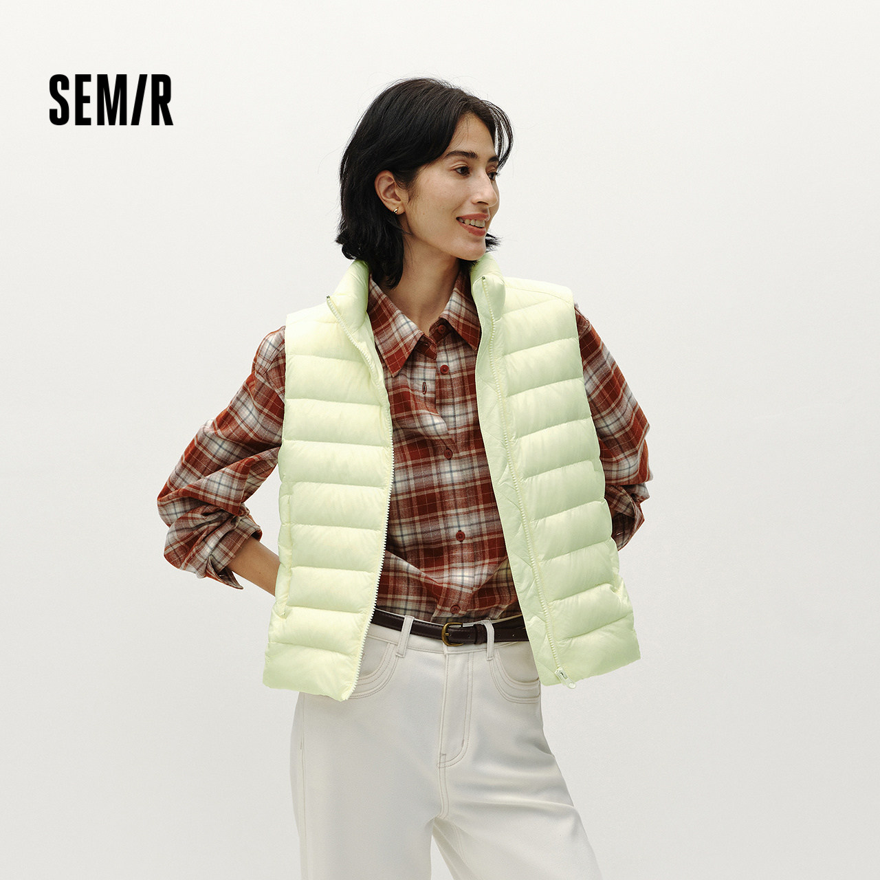 商场同款|森马羽绒马甲女冬发热轻薄90绒子修身立领2025新款内搭,淘宝优惠券,粉丝福利购,淘宝优惠卷