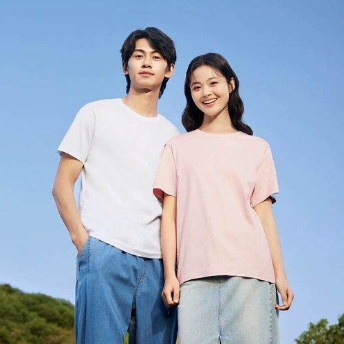 Semir, хлопковая базовая приятная телу футболка с коротким рукавом для влюбленных с круглым воротником для отдыха