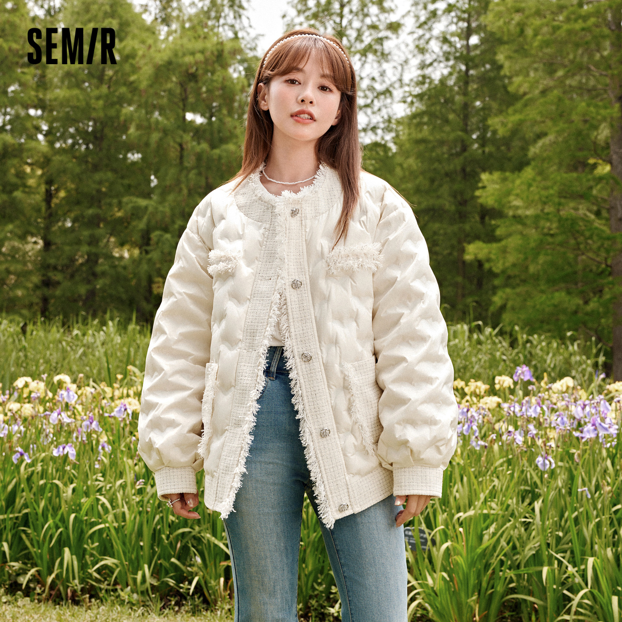 森马羽绒服女设计感气质潮流2023新款