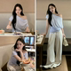ເສື້ອຍືດສັ້ນ Semir raglan collar pleated ສໍາລັບແມ່ຍິງ