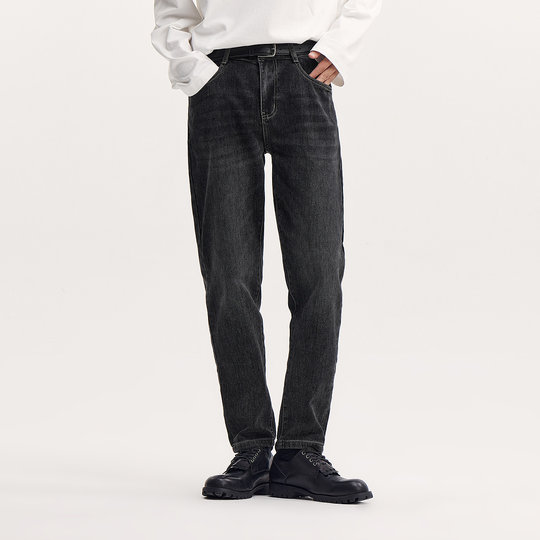 森柔牛仔|森马牛仔裤男经典复古小脚裤显瘦显高长裤秋季裤子百搭