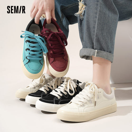 Semir男鞋板鞋2025秋冬新款红色复古面包鞋百搭男士运动休闲鞋子 - 图3
