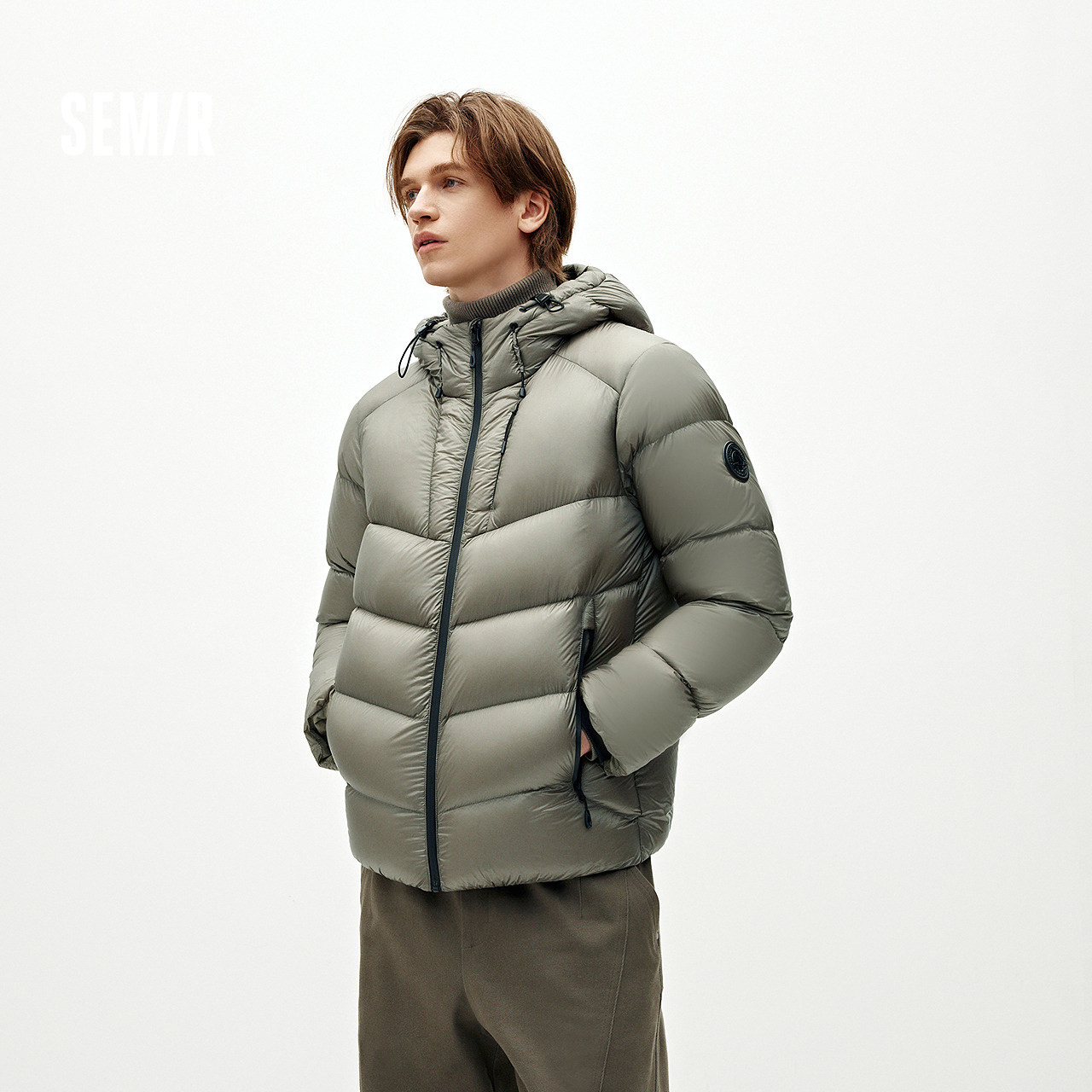 [鹅绒]商场同款森马XCNSPACE航天合作系列羽绒服男冬发热2025新款