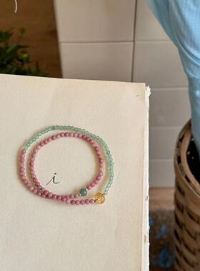 青果豆蔻天然石手工串珠手链新中式复古手串女古风小众招财珠子女