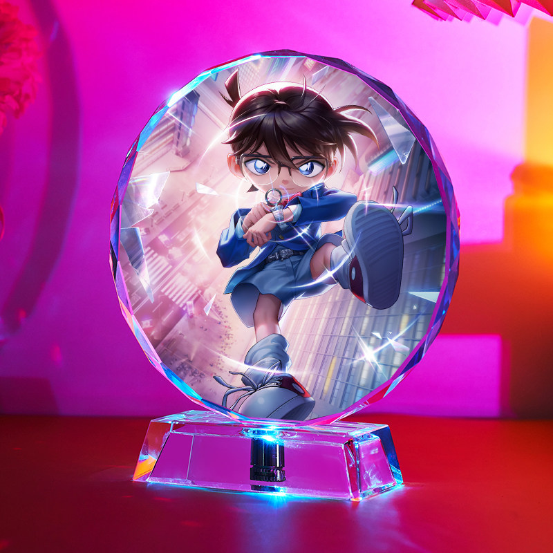 王者荣耀手办王者荣耀手办发光水晶摆件鲁班柯南刘备生日礼物马可波罗怪盗基德