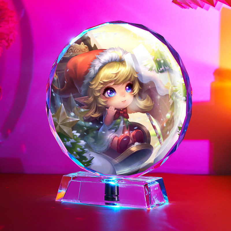 王者荣耀手办王者荣耀手办发光水晶摆件鲁班柯南刘备生日礼物马可波罗怪盗基德