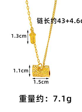 新中式上上签锁骨链女国潮项链