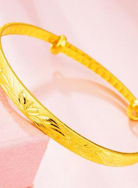 黄铜镀真金民族风鱼手镯