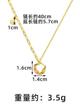简约郁金香手链女沙金项链