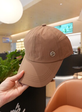 夏季空顶鸭舌帽女纯色百搭出游