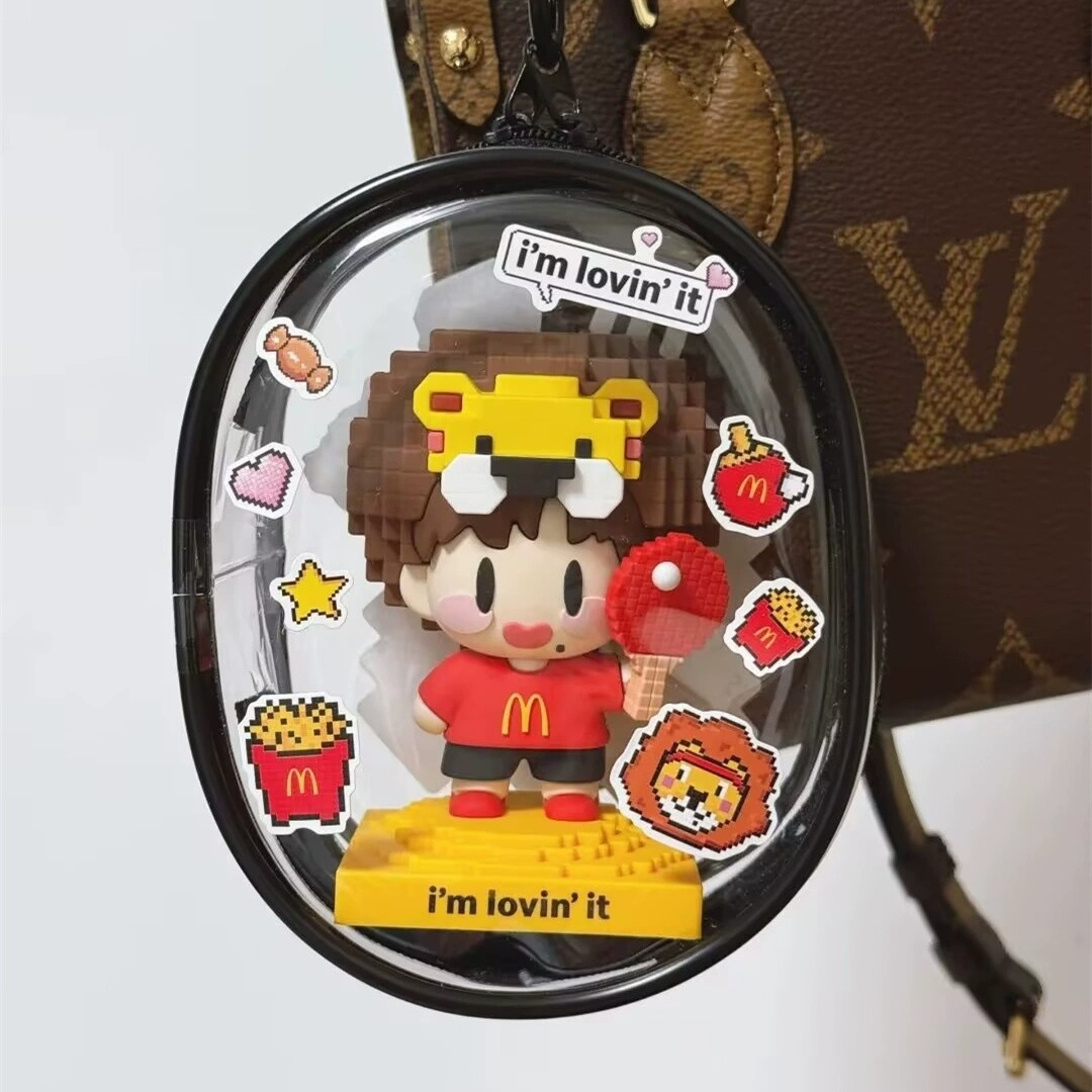 麦当劳王楚钦联名款遛娃包周边公仔手办盲盒包透明挂件保护套10cm - 图2