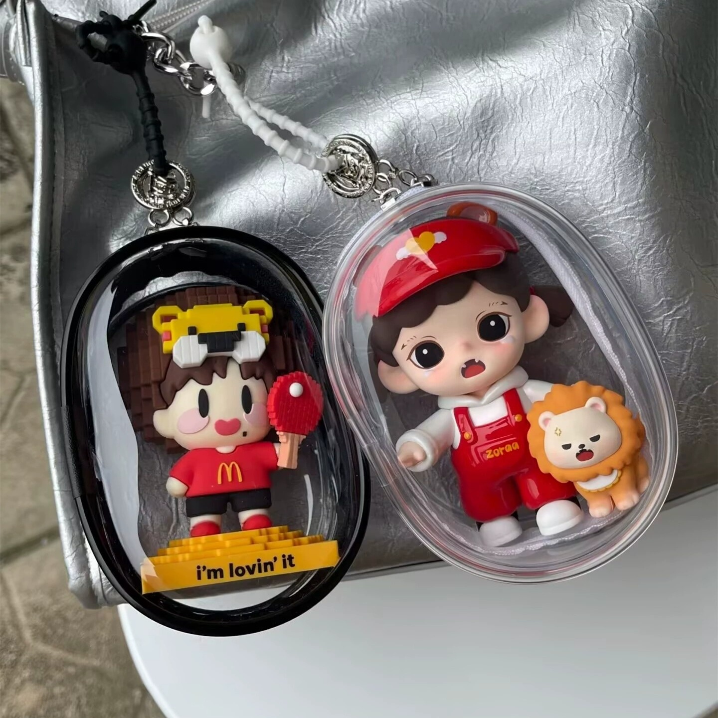 麦当劳王楚钦联名款遛娃包周边公仔手办盲盒包透明挂件保护套10cm - 图0