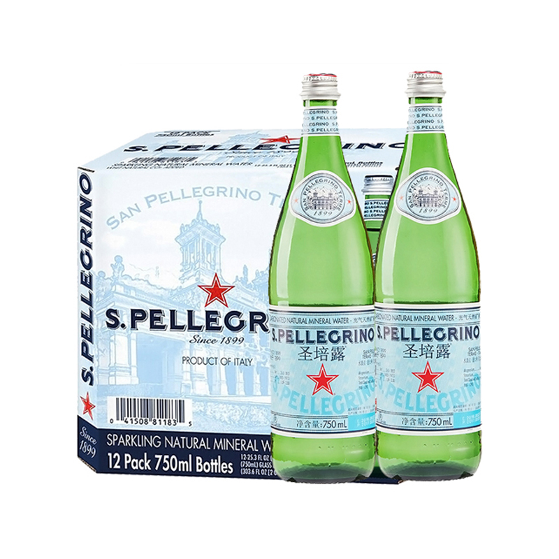 S.Pellegrino圣培露天然矿泉水气泡水意大利进口水750ml*12瓶整箱 - 图3