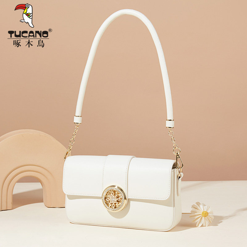 啄木鸟真皮包包女2023新款感斜挎包 啄木鸟女士包袋