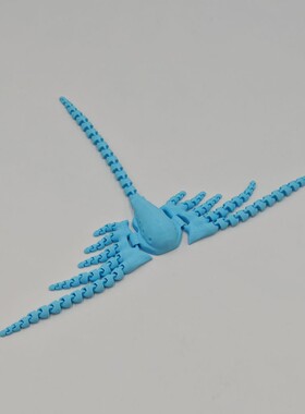 3D打印玩具鳐鱼魔鬼鱼海洋动物可活动海怪模型摆件批发重轨巨神