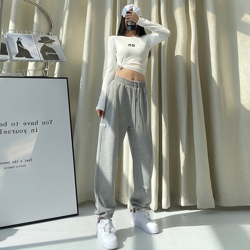 宽松束脚春秋季2021新款显瘦潮卫裤 优乐叮休闲裤