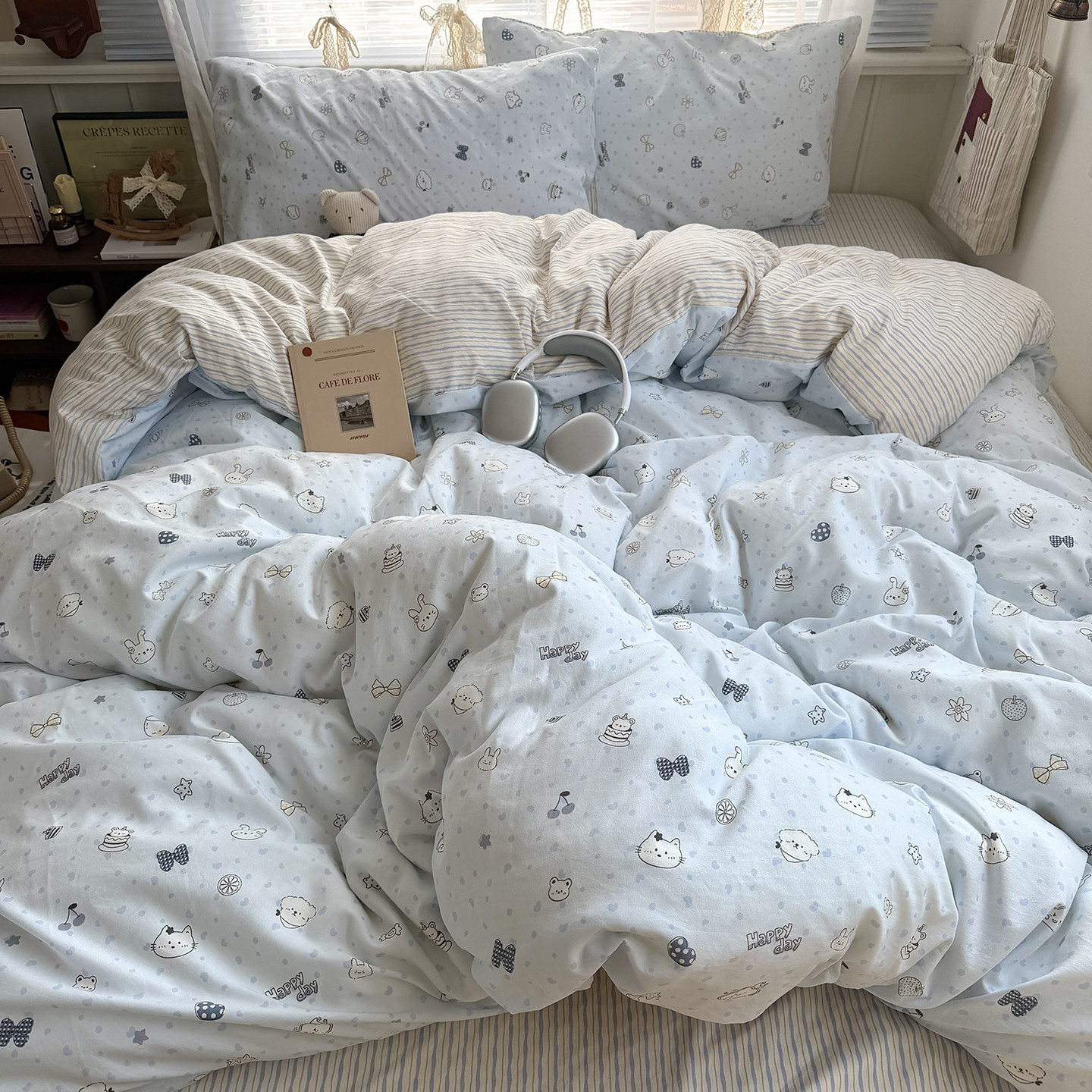 A类床上用品四件套纯棉全棉2026新款单件被套学生宿舍床单三件套4