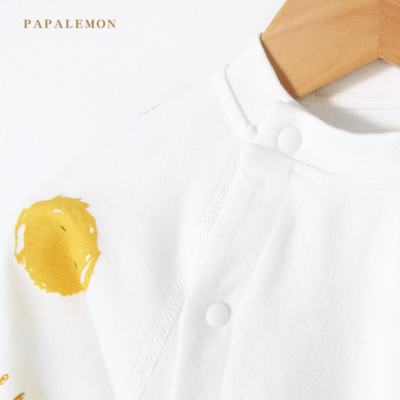 新生外出连体衣服潮可爱ins哈衣 papalemon母婴连身衣/爬服/哈衣