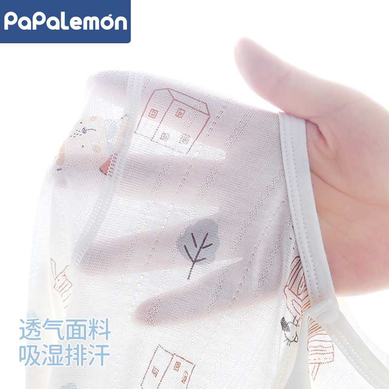 Lemon crawling baby underwear set summer thin baby home air-conditioning clothing pajamas split two-piece summer suit