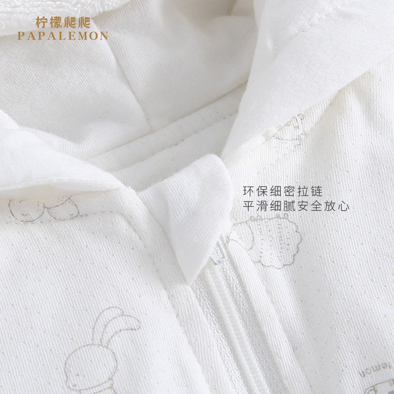 宝宝秋季夹棉连帽可爱超萌外出爬服 papalemon母婴连身衣/爬服/哈衣