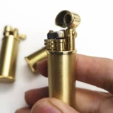 Латунная маленькая зажигалка на керосине, длина миди