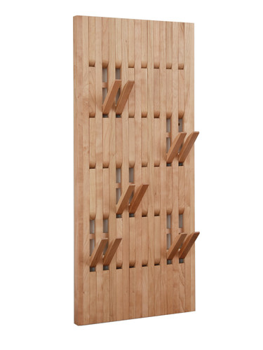 原木智工坊不能钢琴键樱桃木衣帽架墙壁置物架木条挂衣钩墙面挂架 - 图3