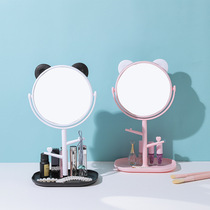 Cute Desktop Cosmetic Mirror Subrotatable High Definition Cosmetic Mirror Cosmetic Mirror Brief Home Desktop Mirror Princess Mirror
