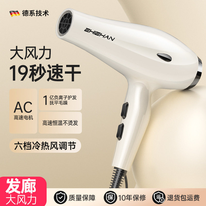 德国电吹风机家用负离子护发静音速干大功率发廊3000W大风力风筒