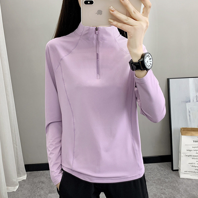 户外春秋速干衣女立领套头上衣透气吸湿排汗登山徒步长袖运动t恤,淘宝优惠券,粉丝福利购,淘宝优惠卷