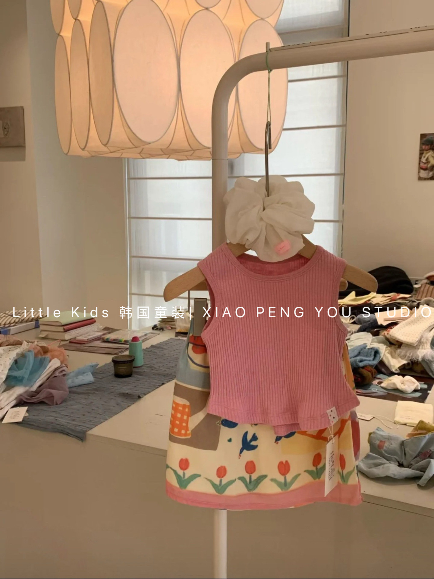 女童短袖T恤套装夏装2026坑条背心+半身裙女宝吊带涂鸦半裙两件套,淘宝优惠券,粉丝福利购,淘宝优惠卷