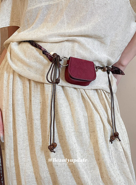 复古布艺皮革亚克力包包吊坠流苏