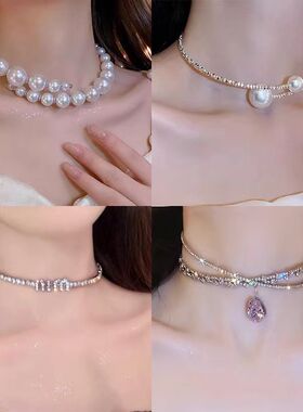 轻奢不规则珍珠项链项圈小众时尚
