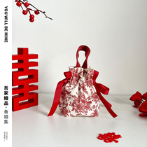 My Family Wedding Candy Bag Cloth Bag Wedding Happy Sugar Box Wedding Creative Candy Packaging Boxes Empty Box Preparation of Wedding Kits