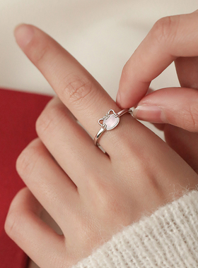 招财转运本命年纯银小老虎戒指女