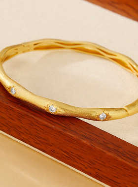 女925银拉丝太阳花手镯