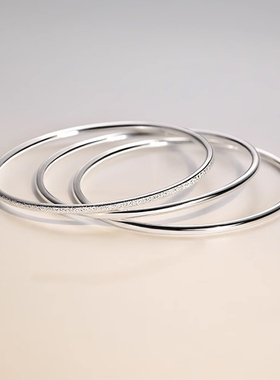 女925银素圈手镯小众设计