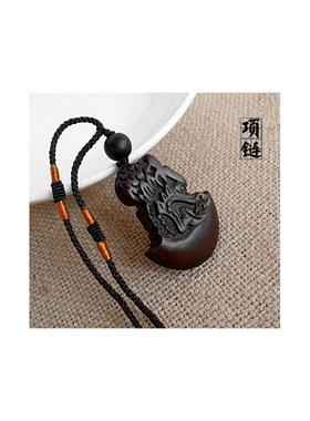 桃木双面龙头斧子钥匙扣