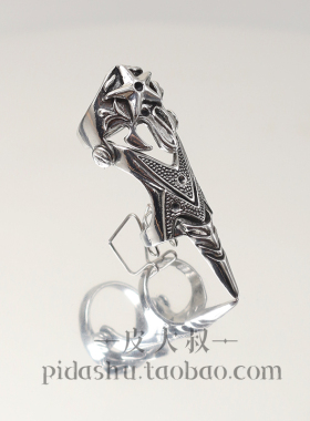 金属感朋克时尚风黑暗系关节指环