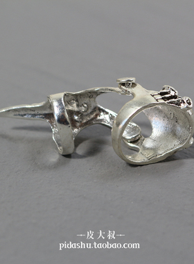 嘻哈镶钻个性摇滚指环骷髅