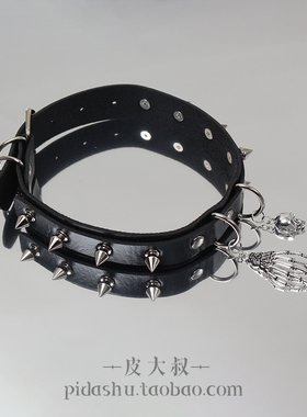 暗黑朋克摇滚手掌骷髅头皮项链