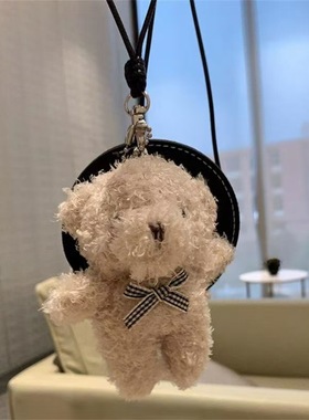 小熊挂脖项链~可做包包挂件!毛绒卡通挂绳韩国ins风博主毛衣链女