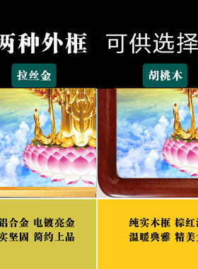 本命佛像挂画带灯音响晶瓷可定制