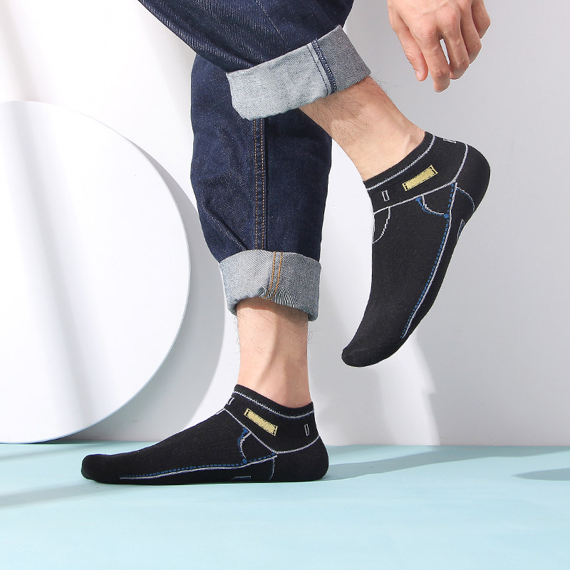 秋冬纯棉短筒低帮浅口个性男短袜 布群短袜/打底袜/丝袜/美腿袜