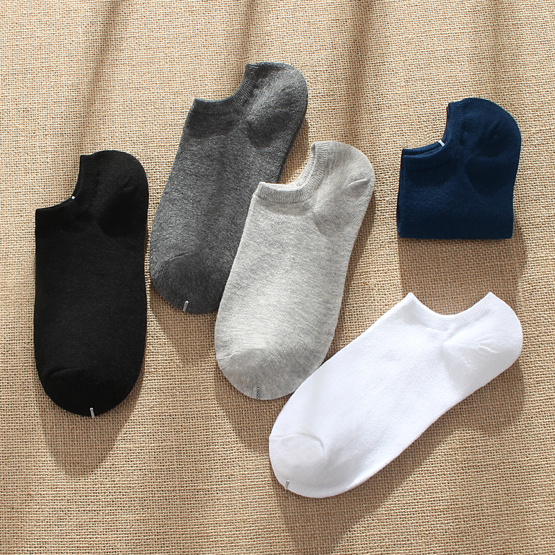 白色男士夏季浅口运动纯色短筒棉袜 布群短袜/打底袜/丝袜/美腿袜