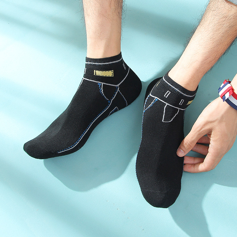 秋冬纯棉短筒低帮浅口个性男短袜 布群短袜/打底袜/丝袜/美腿袜