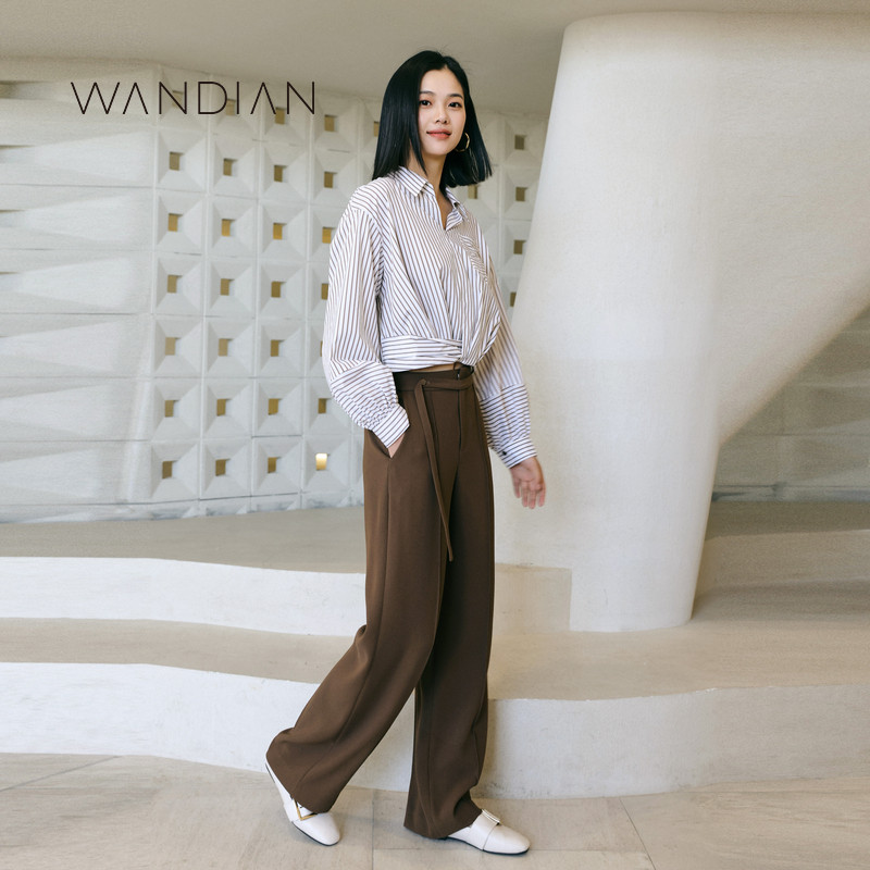 婉甸秋季日常休闲玛奇朵色阔腿裤下装1233P06RX2,淘宝优惠券,粉丝福利购,淘宝优惠卷