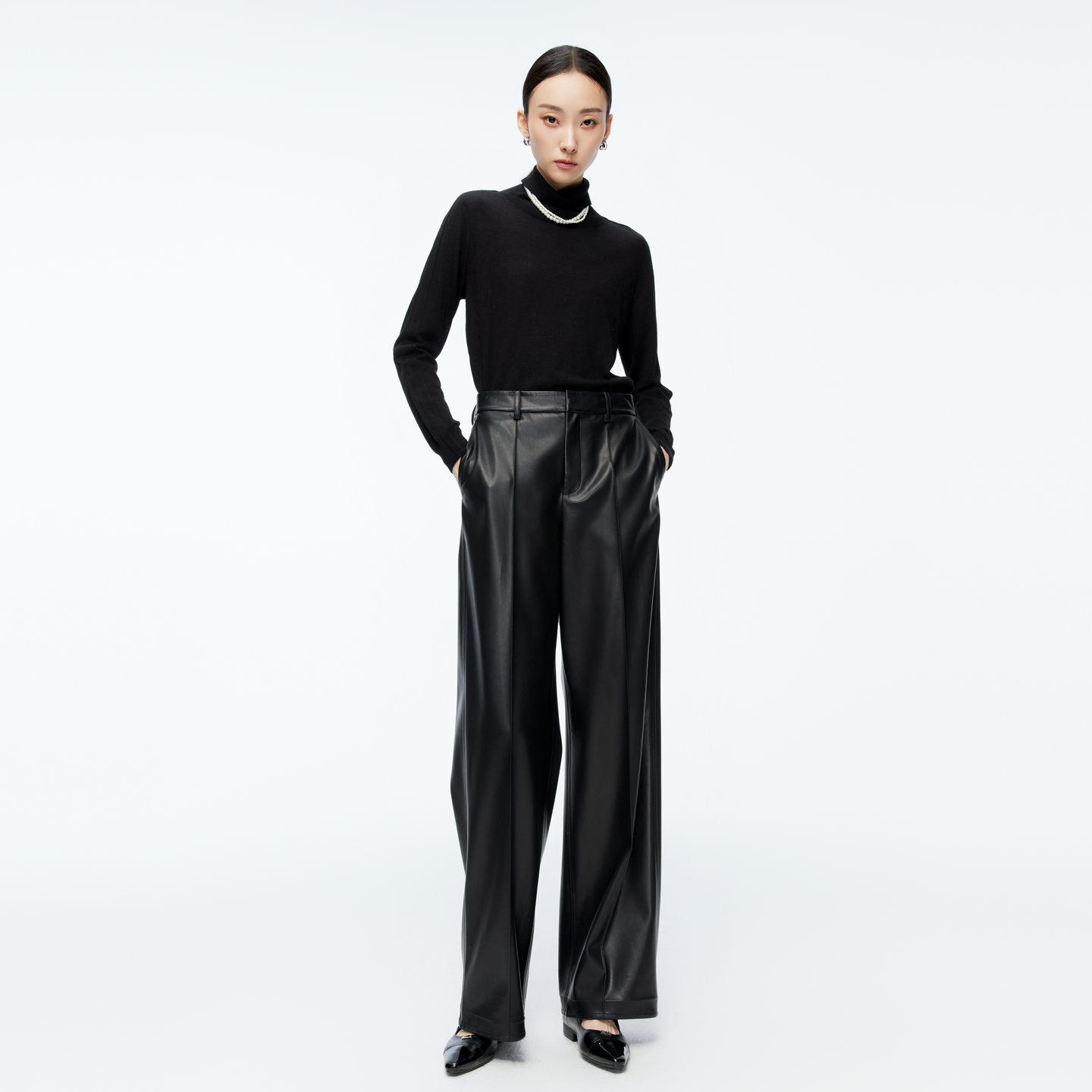 婉甸2025年冬季新品慕斯红毛织套头衫打底羊毛毛衣1244W16DM2 - 图2