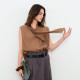 Wandian 2026 summer ຜະລິດຕະພັນໃຫມ່ Yadanka ribbon ບາງ elegant ແບບ Lyocell pullover ເທິງ 1252H06JD2